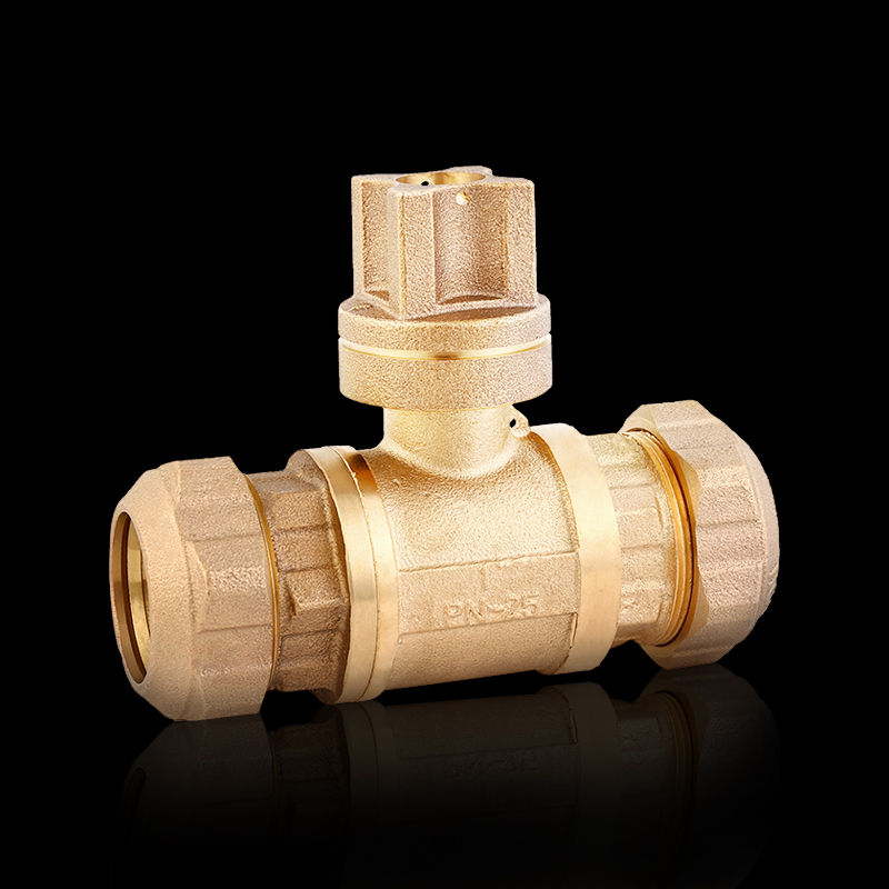 Pn25 Full Bore Locked Bronze Ball Valve With Cutting Ferrule