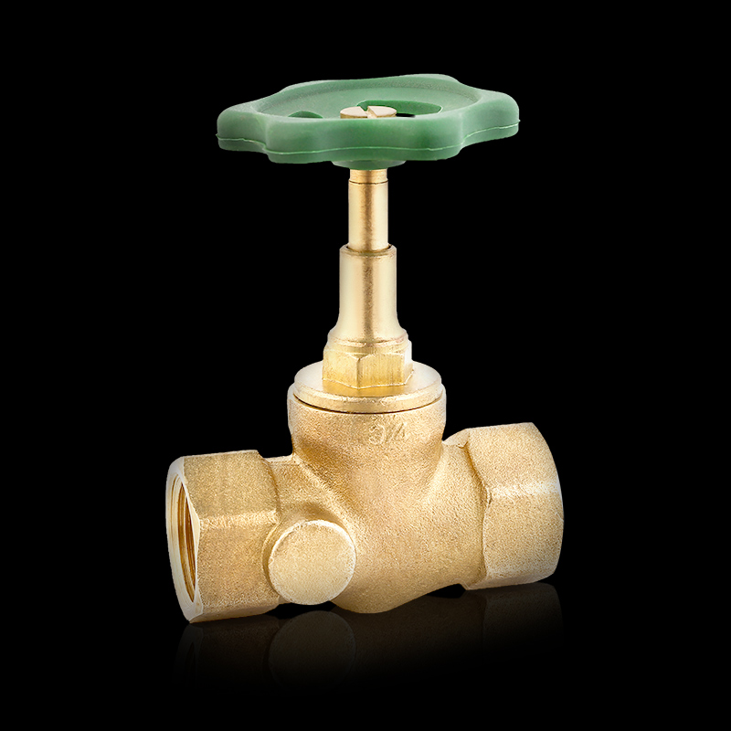 Brass Long Bonnet Stop Valve Plastic Hand Wheel